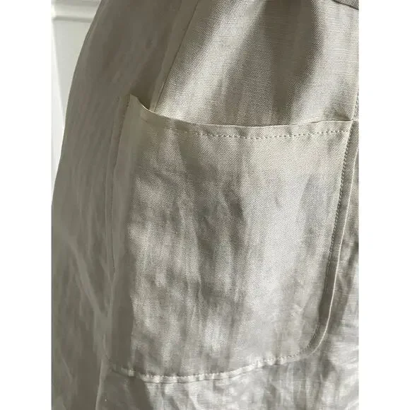 Tocca New Cream Ivory Linen Viscose Trench Coat Belted - Picture 8 of 12